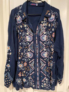 Johnny Was Womens  Blouse XL